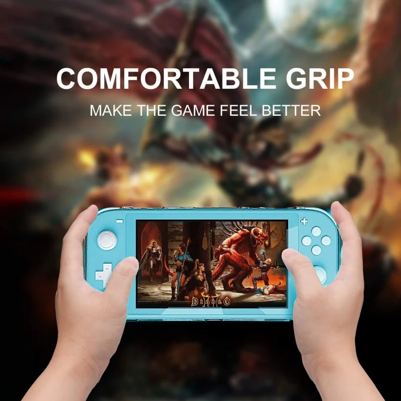 TPU Soft Case for Switch Lite Crystal Clear TPU Skin Full Cover Shell Grip Case Anti-Scratch Protective Cover