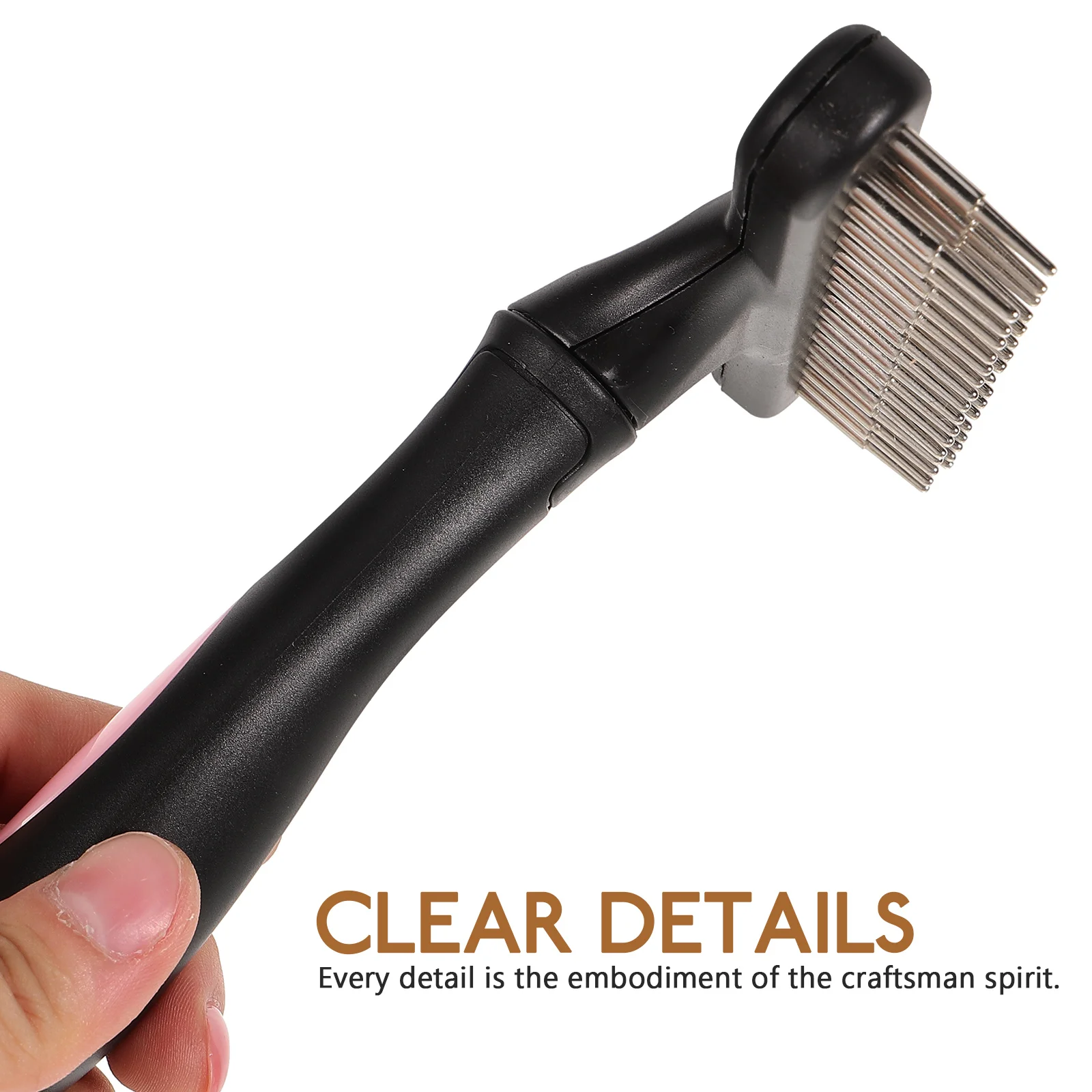 

Pet Grooming Comb Large Dog Cat Hair Brush Pink Plastic H Metal Teeth Durable Rubber Easy Grasp Horse Cleaning Accessory