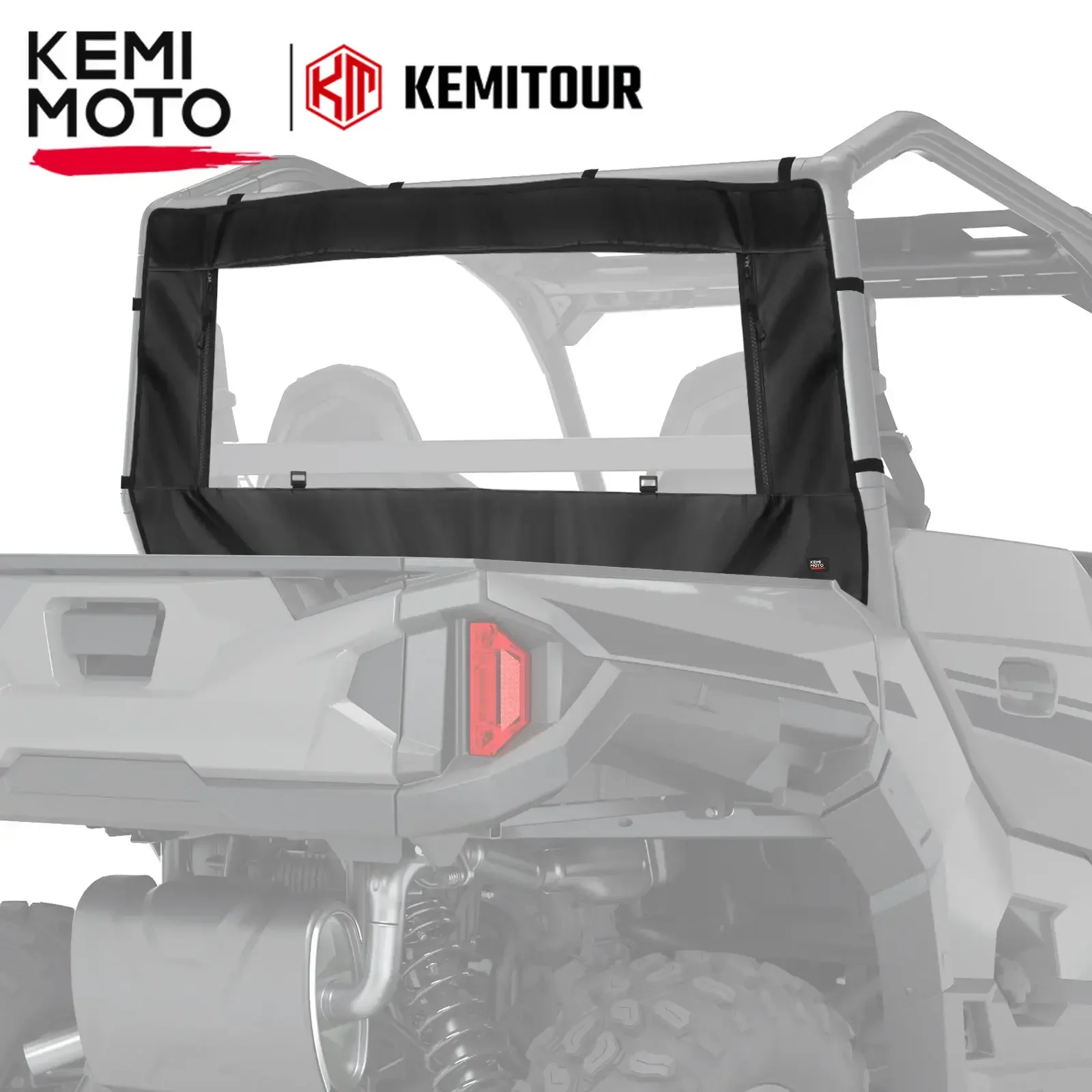 

KEMIMOTO UTV PVC Clear Rear Soft Windshield Window Compatible with Polaris General 4 1000 EPS XP 4 XP4 1000 2016-2023