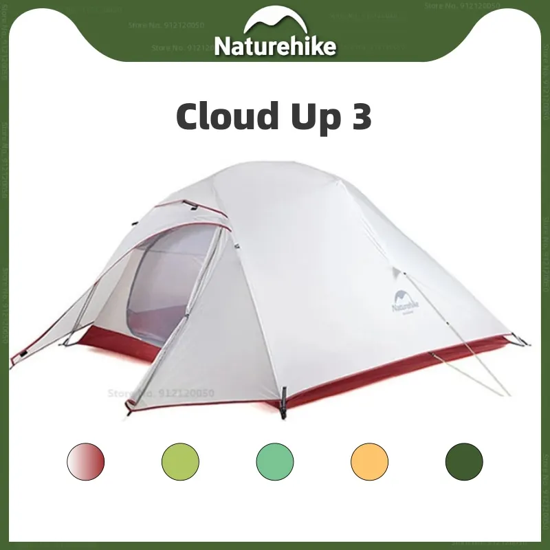 

Naturehike Cloud Up 3 Походная палатка Сверхлегкая портативная водонепроницаемая палатка Поход на природу Профессиональная палатка для пешего туризма Наружное оборудование