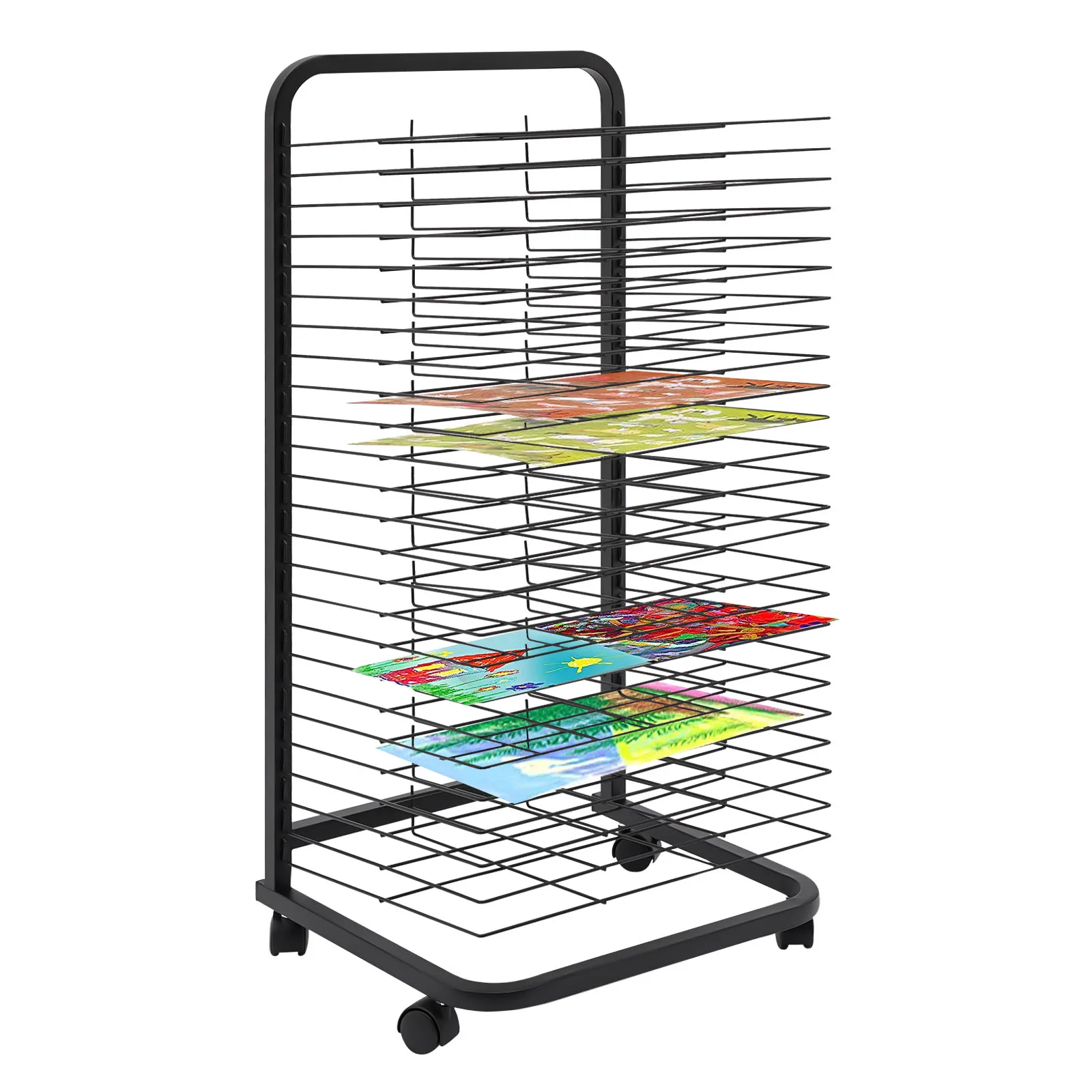 Art Drying Rack Painting Drying Rack with Removable Shelves Mobile Art Drying Rack for Classrooms Art Studio Art Clubs