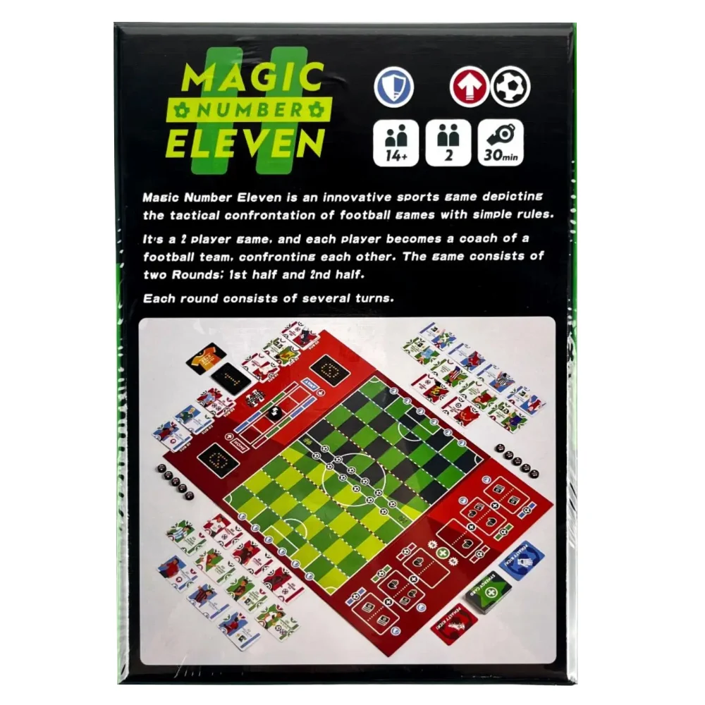 Magic Number Eleven Board Game 2Players Family/Party Funny Table Game Friends Entertainment Soccer Game（Rules book in Chinese）