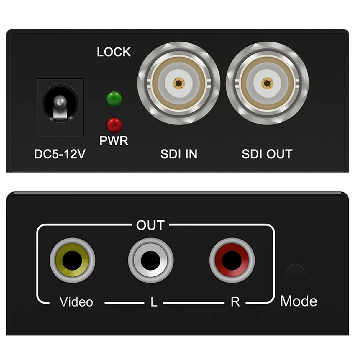 SDI ke RCA AV CVBS komposit Audio Video Adapter Converter, dengan HD-SDI/3G-SDI sinyal Loopout untuk HDTV kamera colokan AS