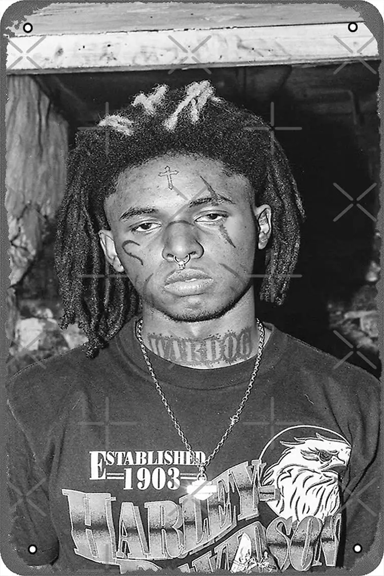 Metal Sign - Zillakami Mugshot Tin Poster 12 X 8 Inches sign