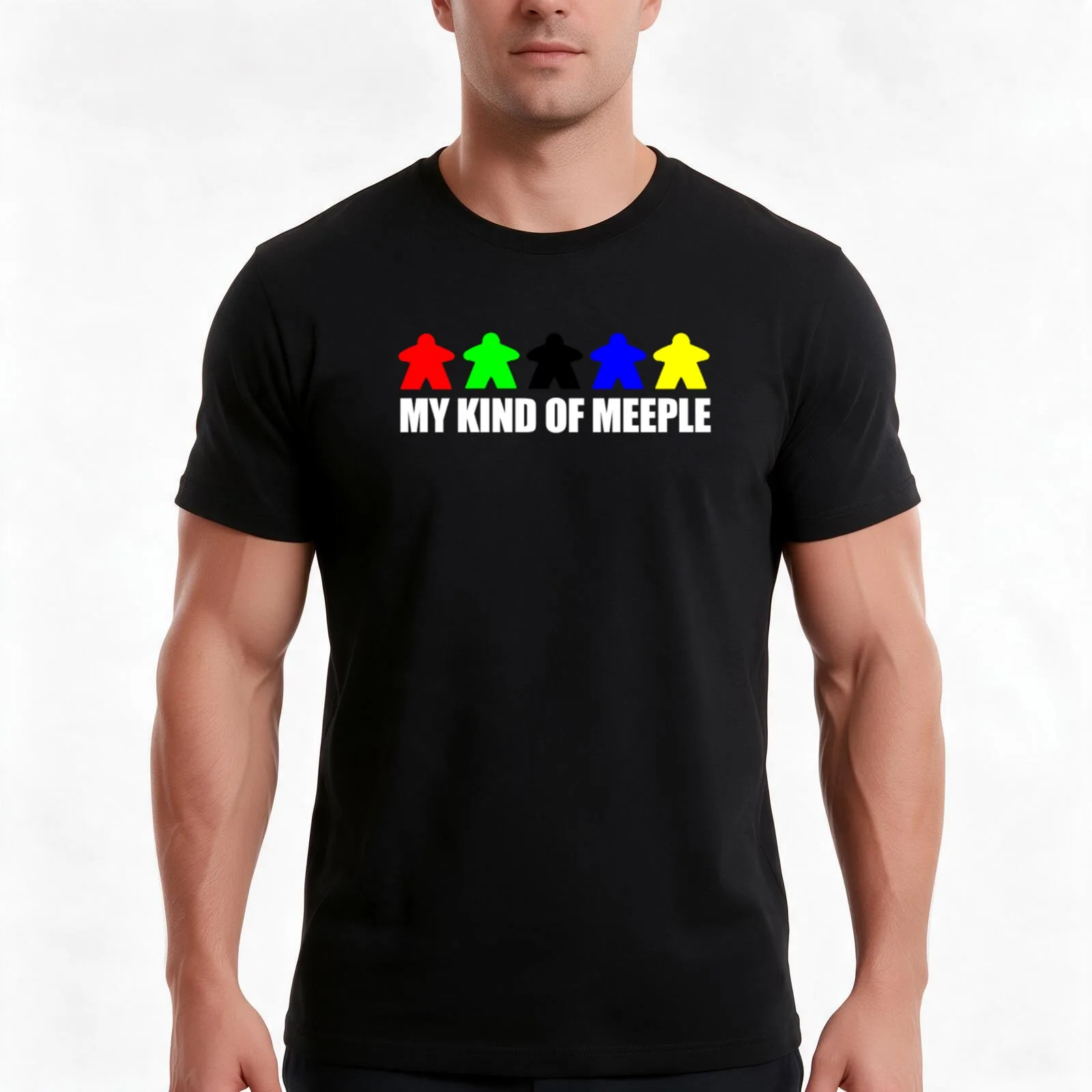 meeple T-Shirt Summer Casual Cotton Tee Oversized Streetwear Tops Vintage Graphic Print Loose Fit Short Sleeve 100% Cotton