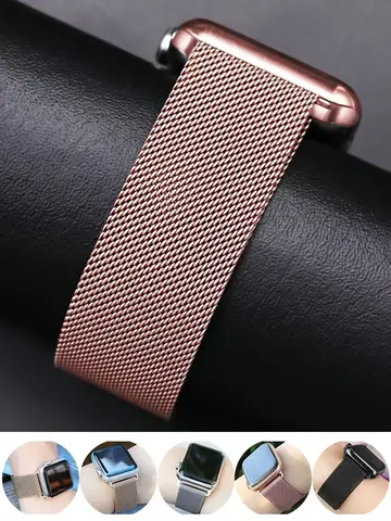 Milanese loop For Apple Watch straps 45mm 44mm 40mm 41mm 42mm-46mm starlight bracelet iwatch series 8 7 6 5 SE 9 10 Ultra 2 49mm
