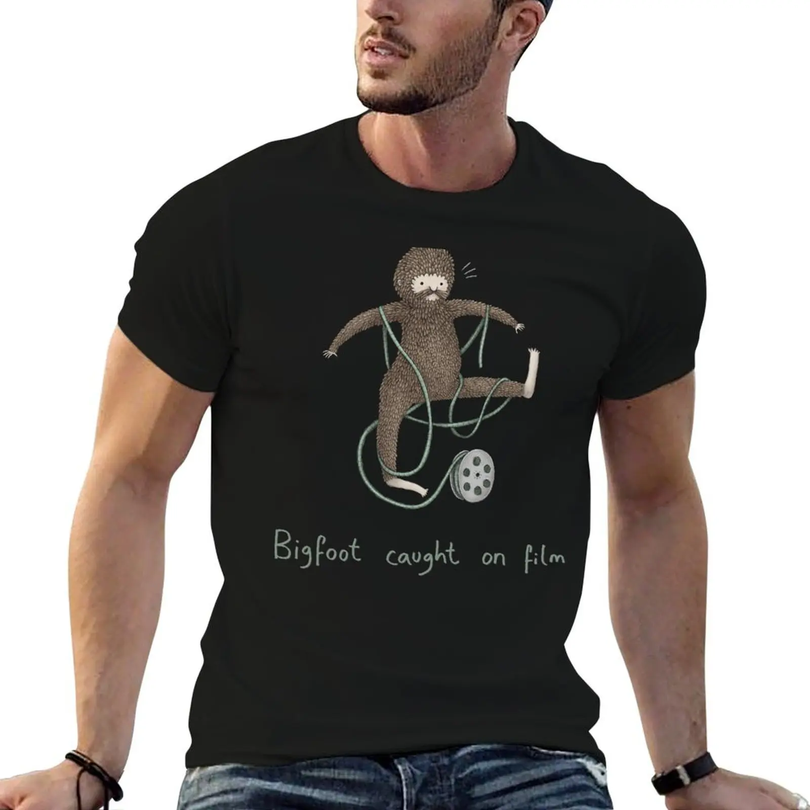 

Bigfoot Caught on Film T-Shirt t shirt man casual g man t shirts for men man t shirt graphic T-shirt
