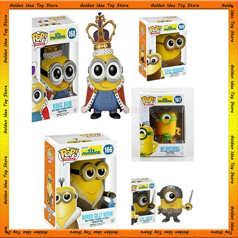 New Funko Pop Despicable Me Minions 3 Kings Original Pirates Kevin Minions Anime Figure Collectible Minions Figurine Toy Gift