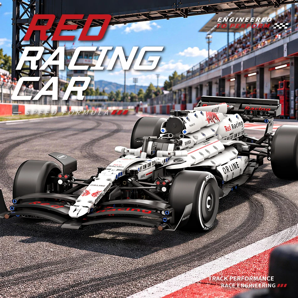 2026 NEW MK6025 Technical Classic Performance 1900+Pcs RB21 White Sports Car Building Blocks MOC DIY Assembly Model Boy Toy Gift