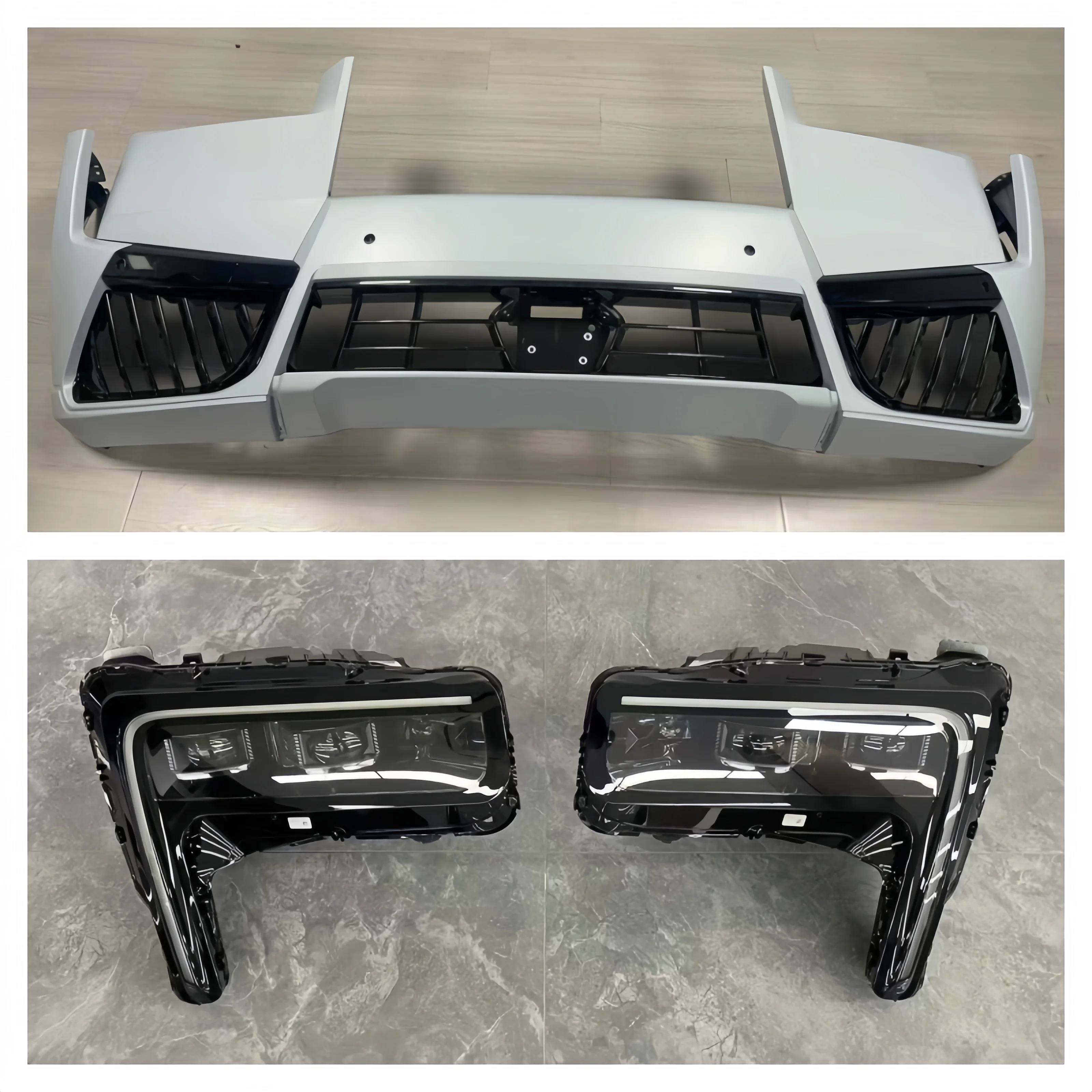 ل رولز رويس كولينان مجموعة المصد 2019 ترقية 2025 النسخة القديمة إلى النسخة الجديدة طقم الجسم التوصيل والتشغيل المصابيح الأمامية LED #4