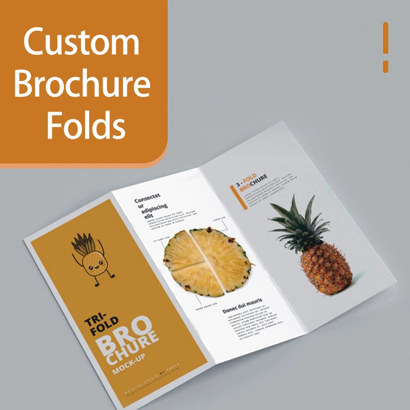 Customized A4 flyer fold commodity price list introduction advertisement 157gms Color Printed Materials double-sided printing
