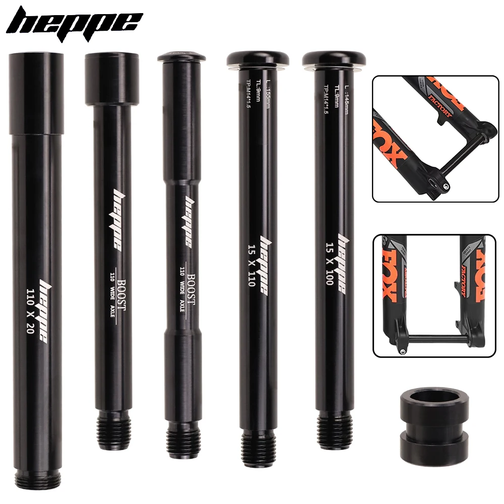 

HEPPE Bike 15x100/110 20x110 Thru Axle MTB Front Fork Thru Axle for FOX 32/34/36/38/40 Front Fork Bike Front Wheel Hub Axle