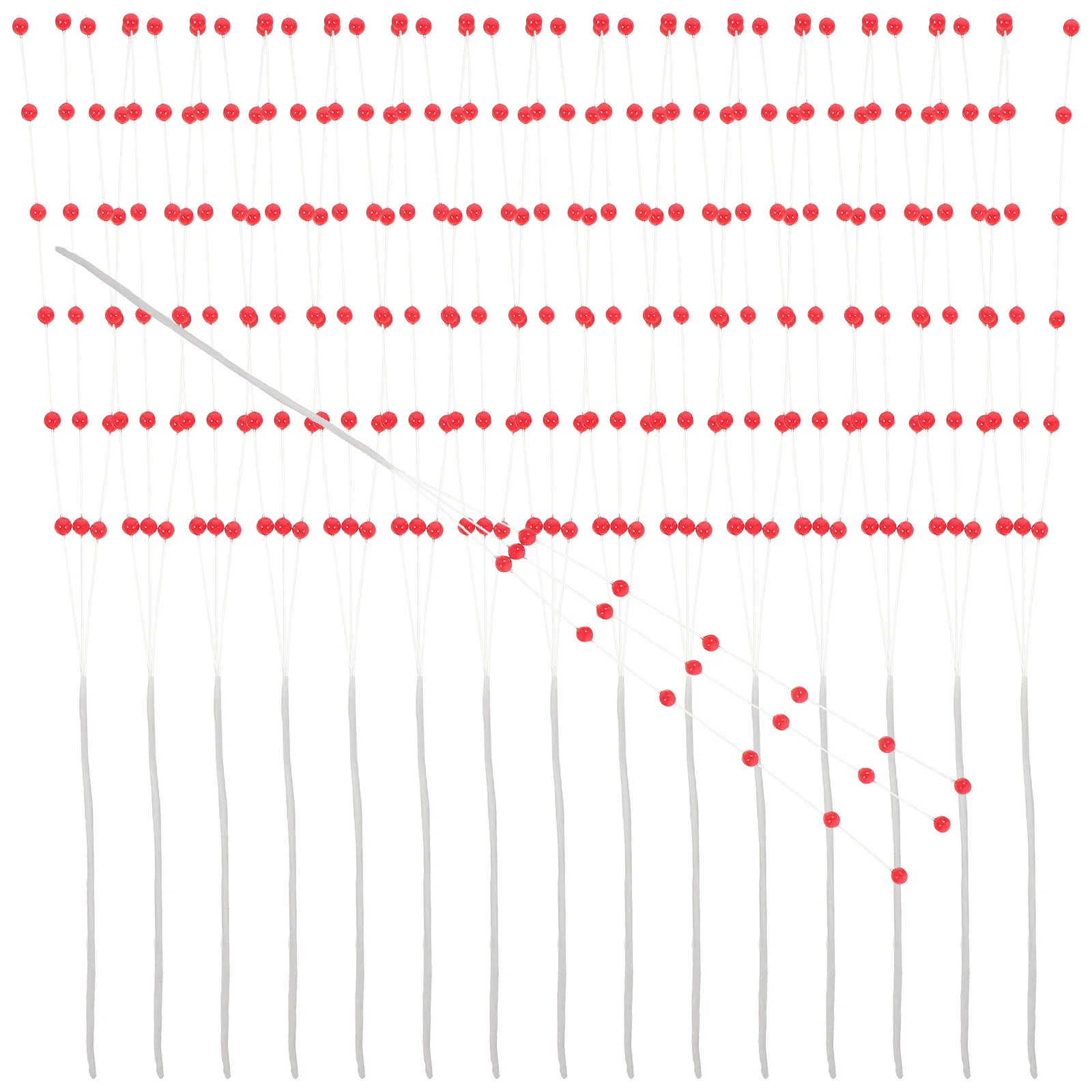 

100Pcs Wedding Pearl Bouquet Sticks Plastic Beaded DIY Floral Arranging Supplies Decoration Pearl String Floral Beaded Sticks