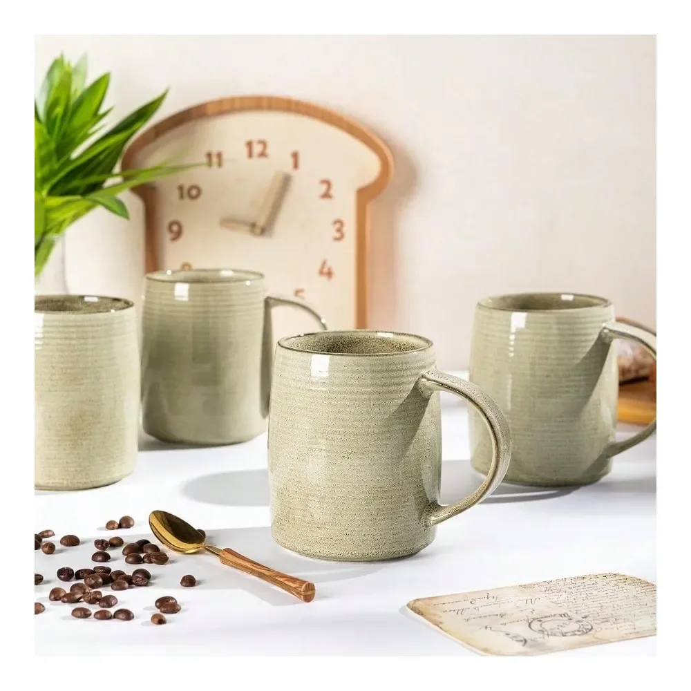 Coffee Mugs Set Of 4 18oz Handmade Ceramic Coffee Mugs Set With Gradient Color For Latte Tea Beer Hot a Dishwasher And Micr