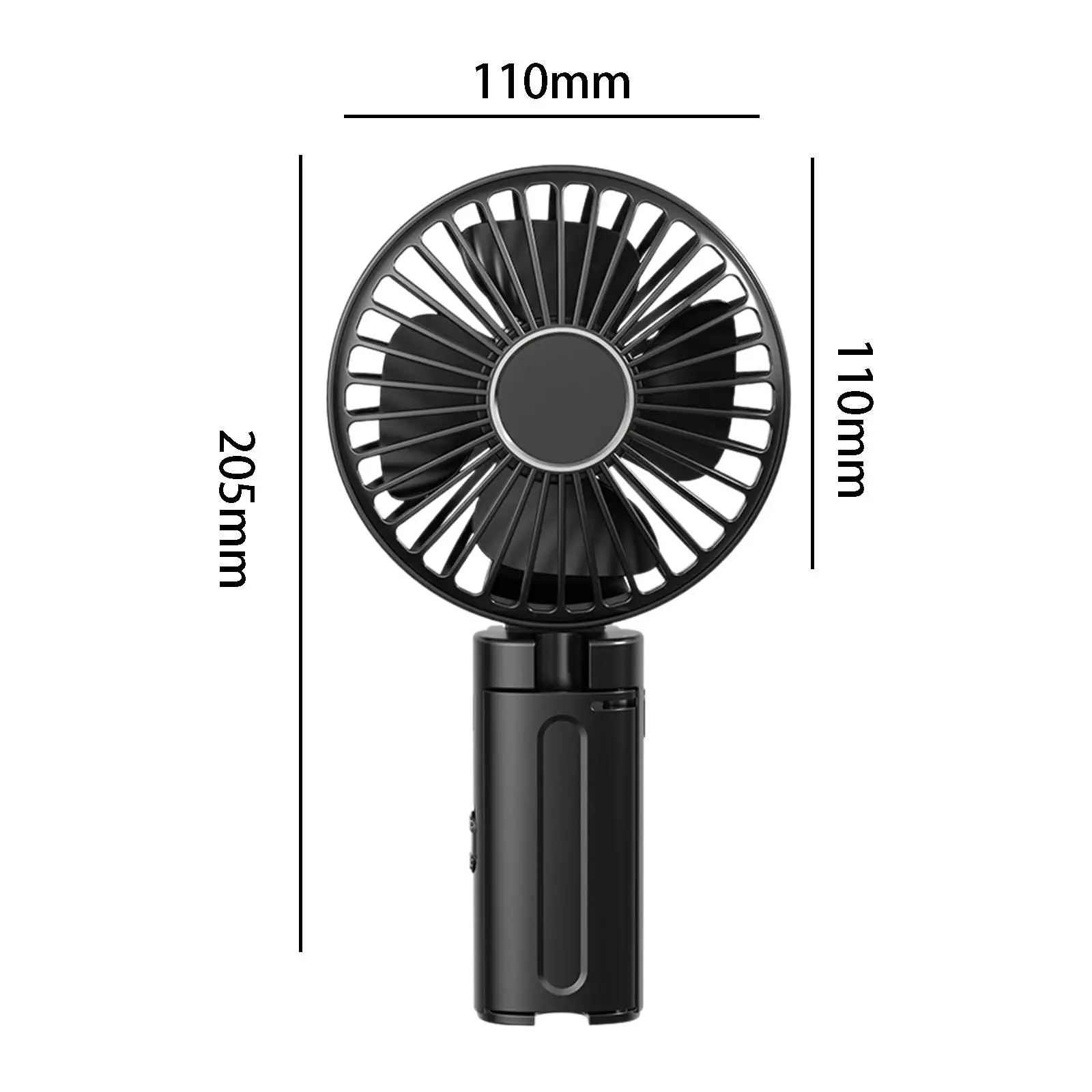 Ventilador de Clip con ángulo ajustable, Mini ventilador de refrigeración pequeño, plegable, silencioso, portátil, 3 velocidades, para oficina, coche al aire libre