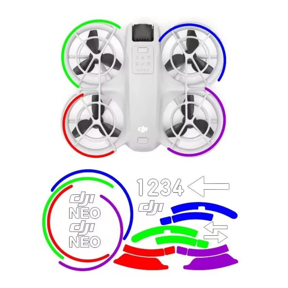 Glow-in-the-dark Luminous Stickers PVC Multiple Color Glowing Film Reusable RC Drone Accessories Cool Sticker for DJI NEO