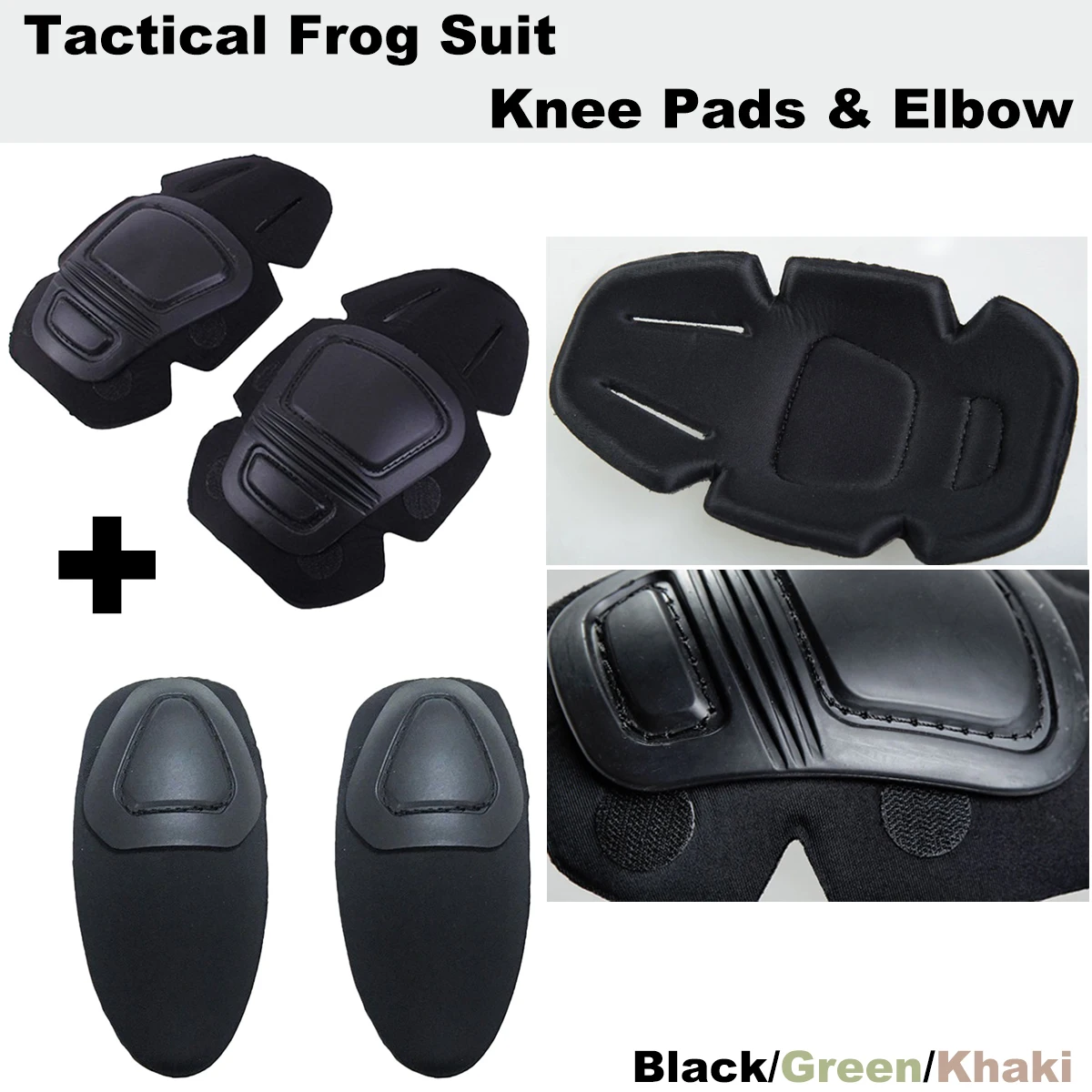 

Tactical Frog Suit Knee Pads & Elbow Support Military Knee Protector Paintball Airsoft Kneepad Interpolated Knee Protector 1Pair