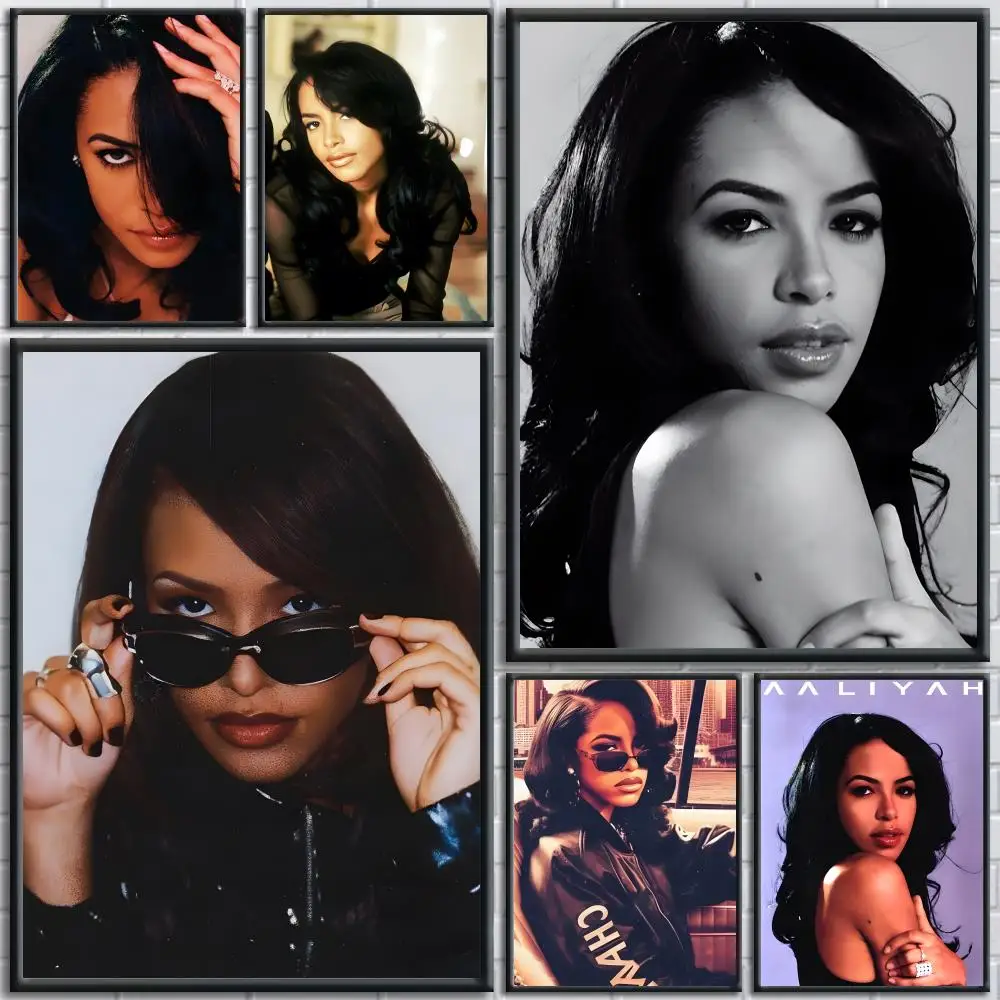 

American Singer A-Aaliyah Poster Trendy And Easy-to-Apply Wall Art Stickers For Home Decor And Dorm Room Walls