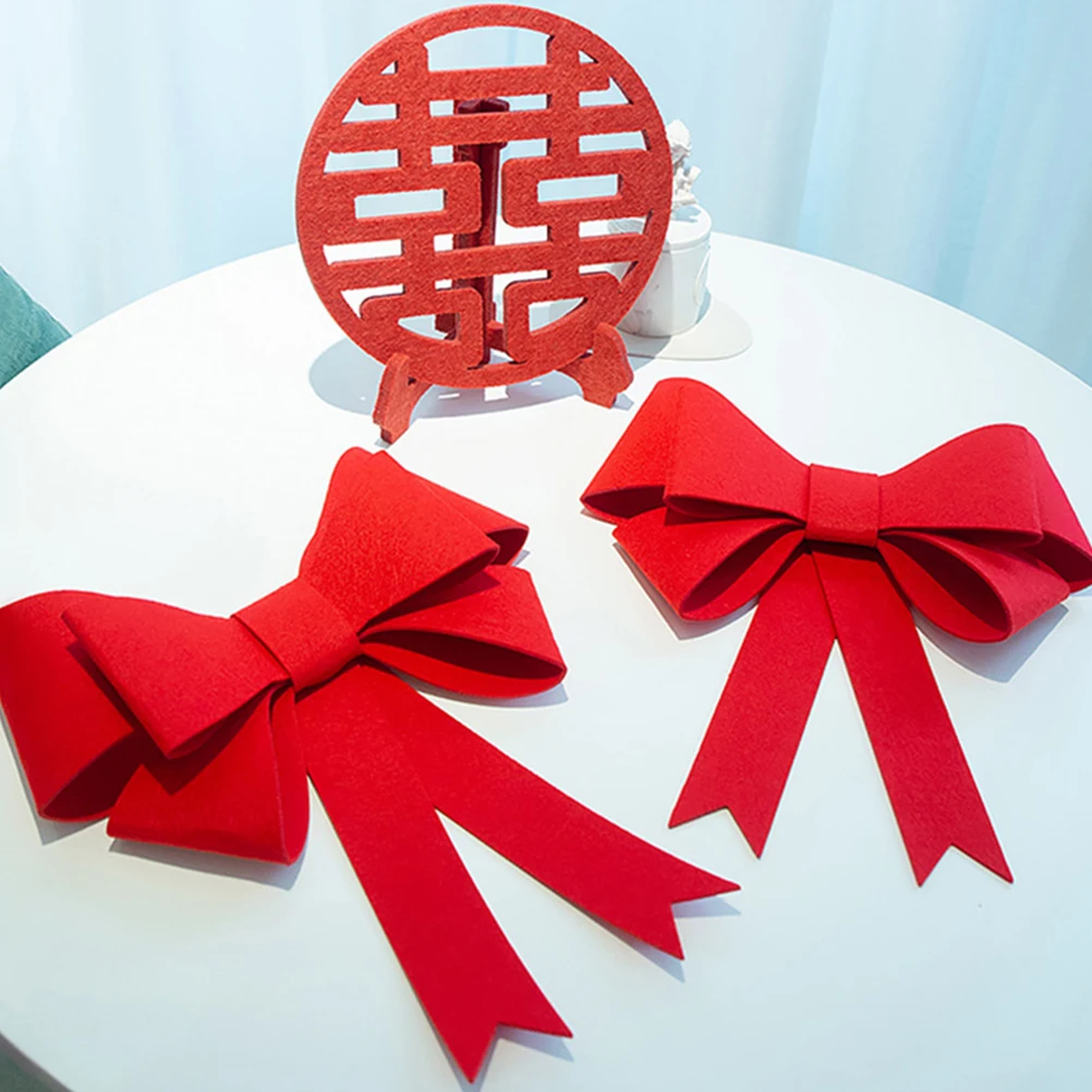 

Creative Large Red Tie Felt Bow Knot Christmas Tree Wedding Party Decor Large Bow Tie Decor For Curtain Potted Chair