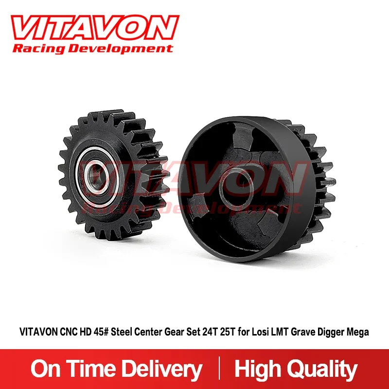 

VITAVON CNC HD 45# Steel Center Gear Set 24T 25T for Losi LMT Grave Digger Mega