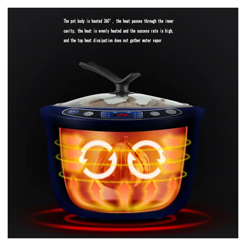 آلة تخمير الثوم الأسود الأوتوماتيكية ، آلة تخمير الثوم الأسود الأوتوماتيكية سعة 6 لتر ، 90 واط ، 220 فولت ، لحفظ الطاقة