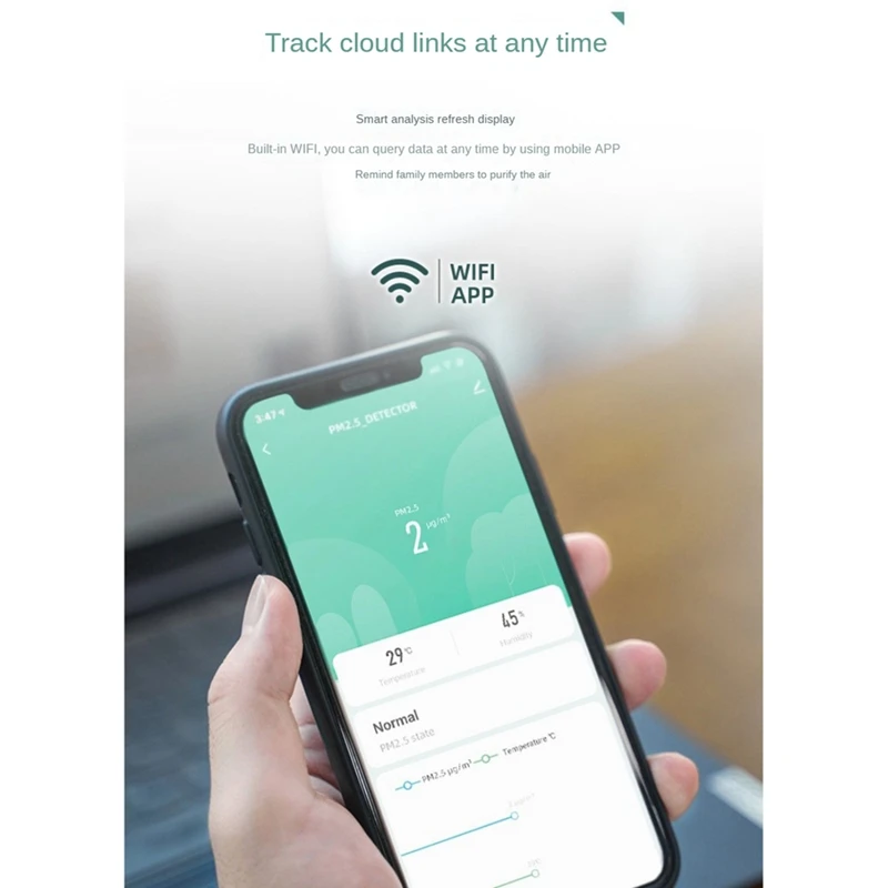Tuya Wifi Smart Temperature & Humidity PM2.5 Air Quality Monitor Universal Portable 1 PCS