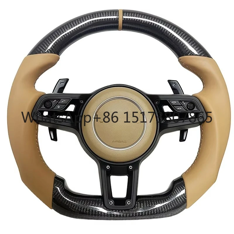 

YTcarbon for Cayenne carbon fibre auto parts Luxury Custom Real Carbon Fiber Steering Wheel