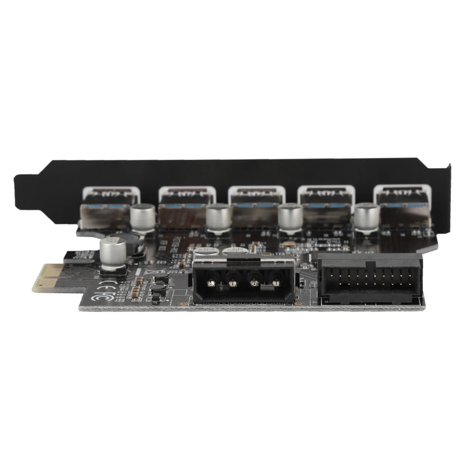 Universal PCI-E to 5 Port USB 3.0 19 Pin PCI Express Expansion Converter Adapter Card Connector High Speed Stable Transmission