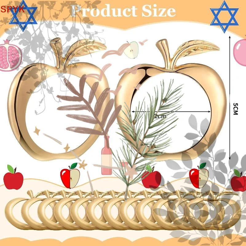 4Pcs Napkin Rings Finish For Thanksgiving: Wedding Holiday Dinner Party Table Decor