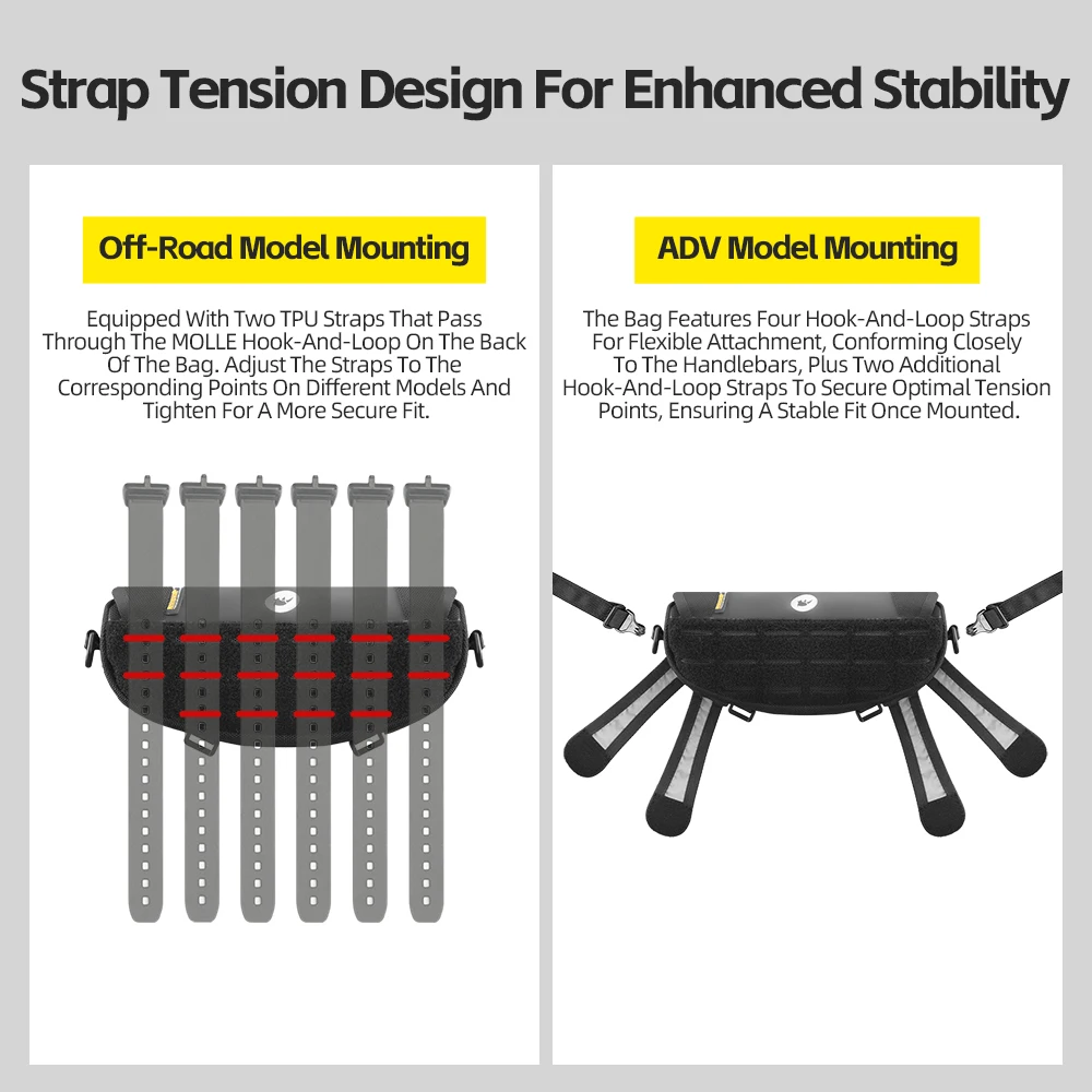 Rhinowalk دراجة نارية حقيبة مقود الدراجة مقاوم للماء العالمي 2L الدراجات السفر الكتف تخزين حقيبة الهاتف دراجة نارية الملحقات #4