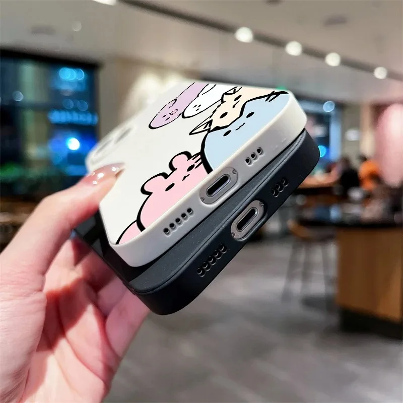 Funda de teléfono con bonitos animales, gato y perro, para iPhone 17 16 15 14 Plus 13 12 11 Pro MAX 17 Air 16E, bonita funda para teléfono para parejas y amantes