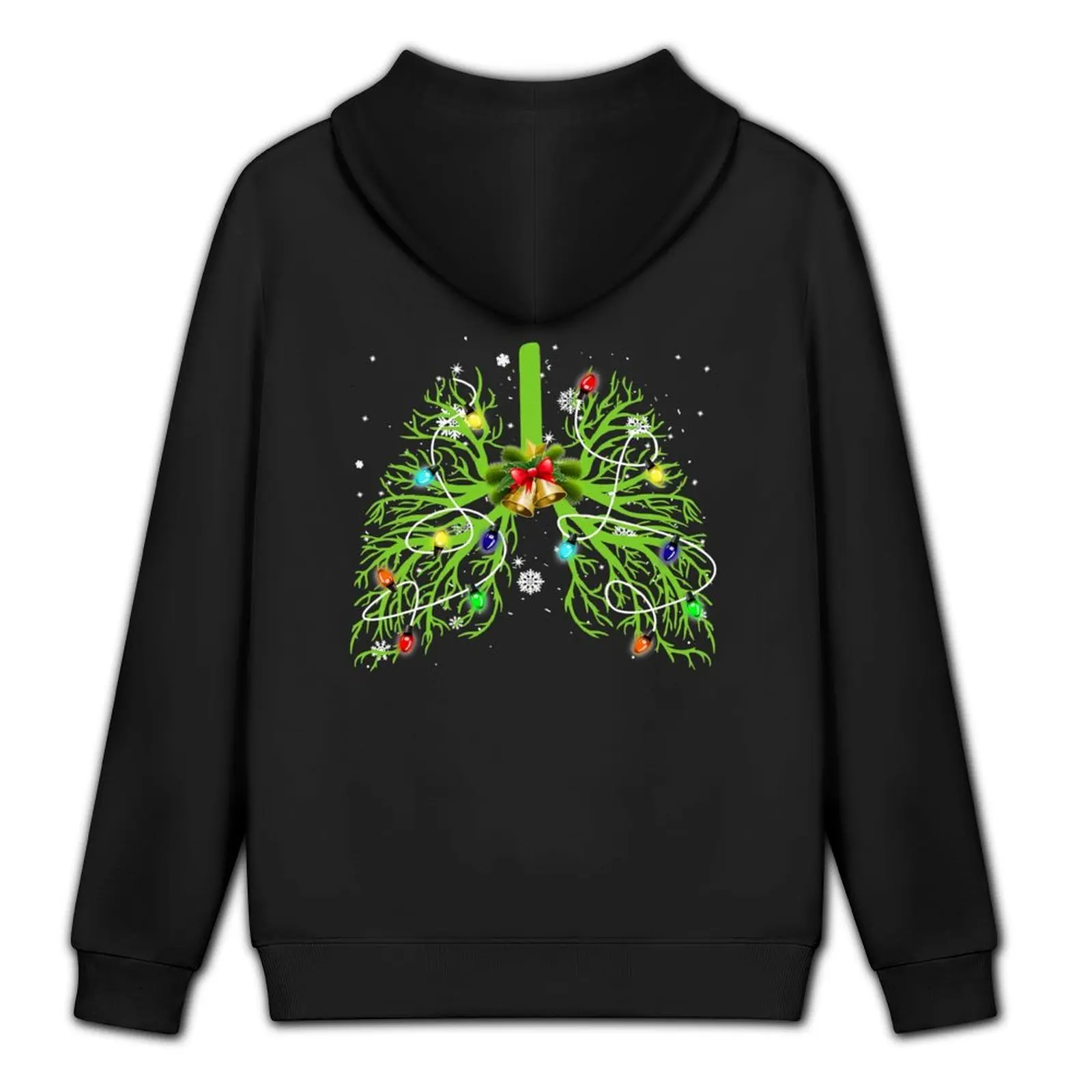 علاج الرئة أضواء شجرة عيد الميلاد زخرفة عيد الميلاد هوديي الرجال ملابس الخريف الخريف منتجات جديدة مقنعين قميص الجرافيك هوديي