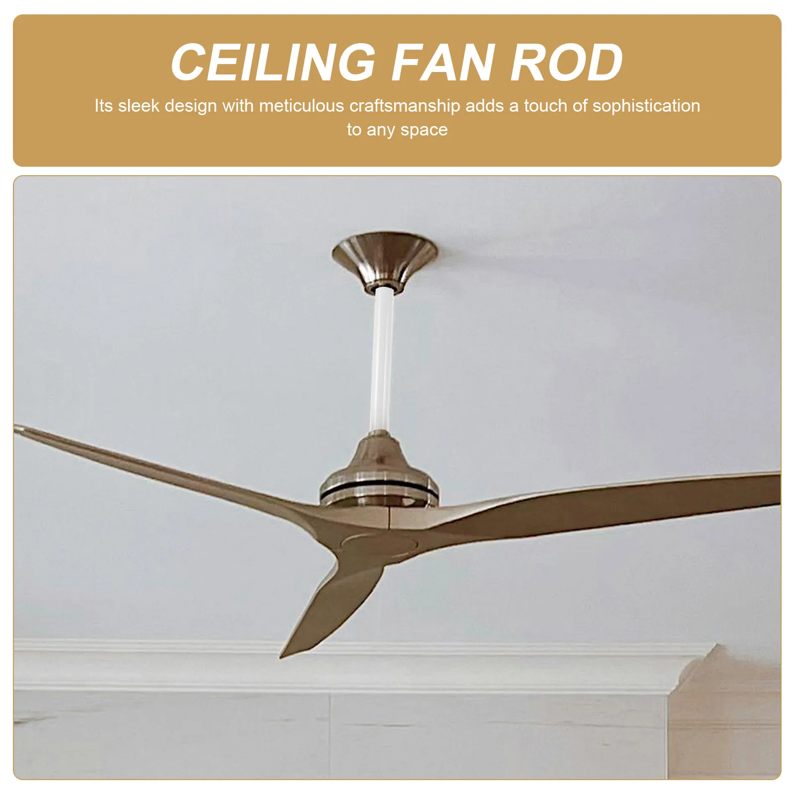 

Ceiling Fan Extension Rod 1 Set Adjustable Downrod Kit Pole for High Ceilings Durable Material Long Downrod Outdoor
