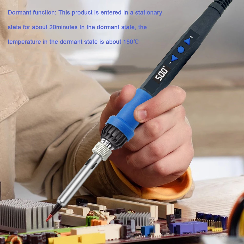 80W Electric Soldering Iron Adjustable Temperature Digital Display Electronic Welding Repair Tools With Solder Tin Iron Tips