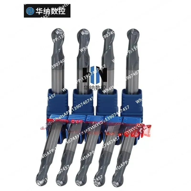 10PCS  Xiamen Two-edged Ball End Milling Cutter UP210-B2-06012 R1 R2 R3 R4 R5 Overall Alloy