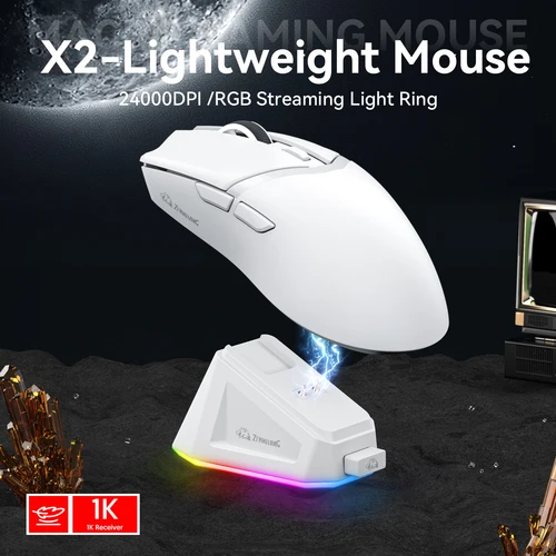 Imagen 2 del producto Ratón para juegos Attack Shark X11/X6/X2/X2Pro, RGB magnético PAW3395, conexión triple modo Bluetooth, ratón inalámbrico para jugadores, DPI ajustable