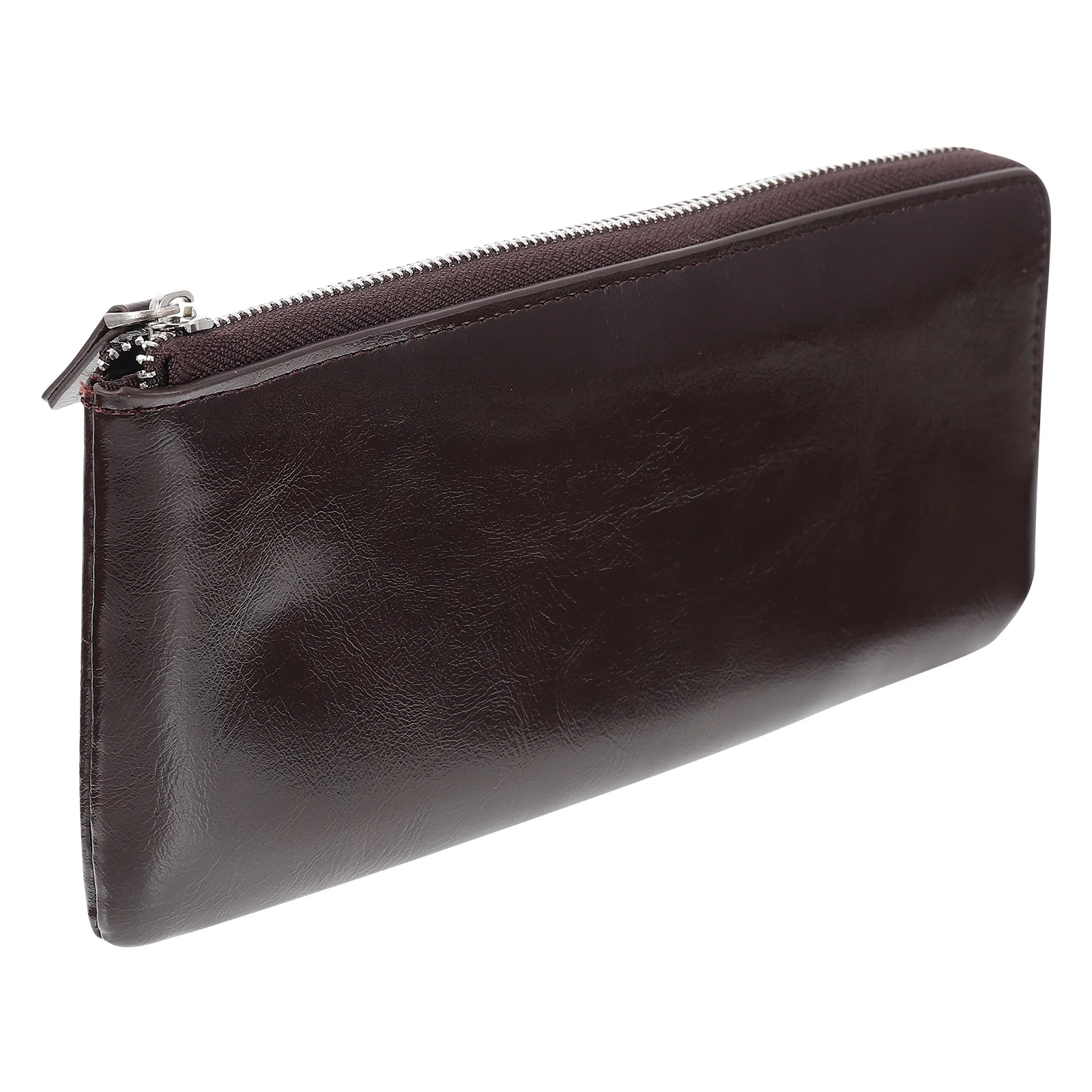 

1pc Long For Men Large Capacity Lightweight Handbag Smooth Durable Zippered Wallet Multifunctional Cash Card Holder