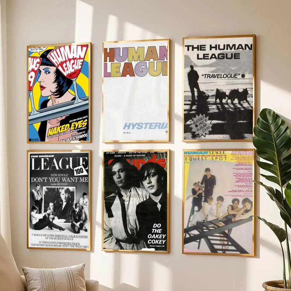 band T-The Human League-E Poster Modern Wall Decal for Living Room Cafe Office Bar and Bedroom