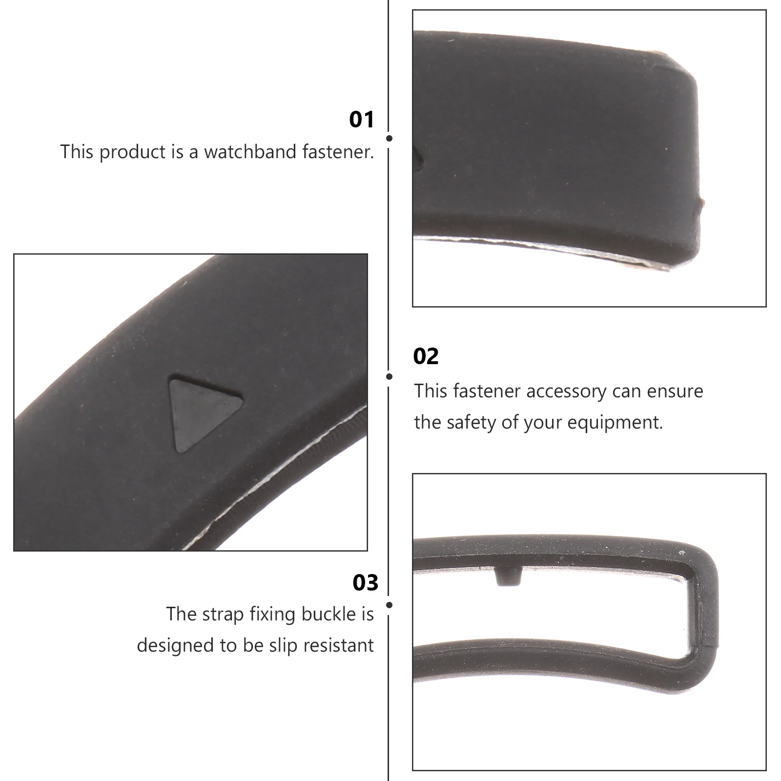 6 Pcs Electronic Circle Watch Strap Clasp Locker Secure Rings Bands Fastener Smartwatch Loop Watchband Buckle Holder for