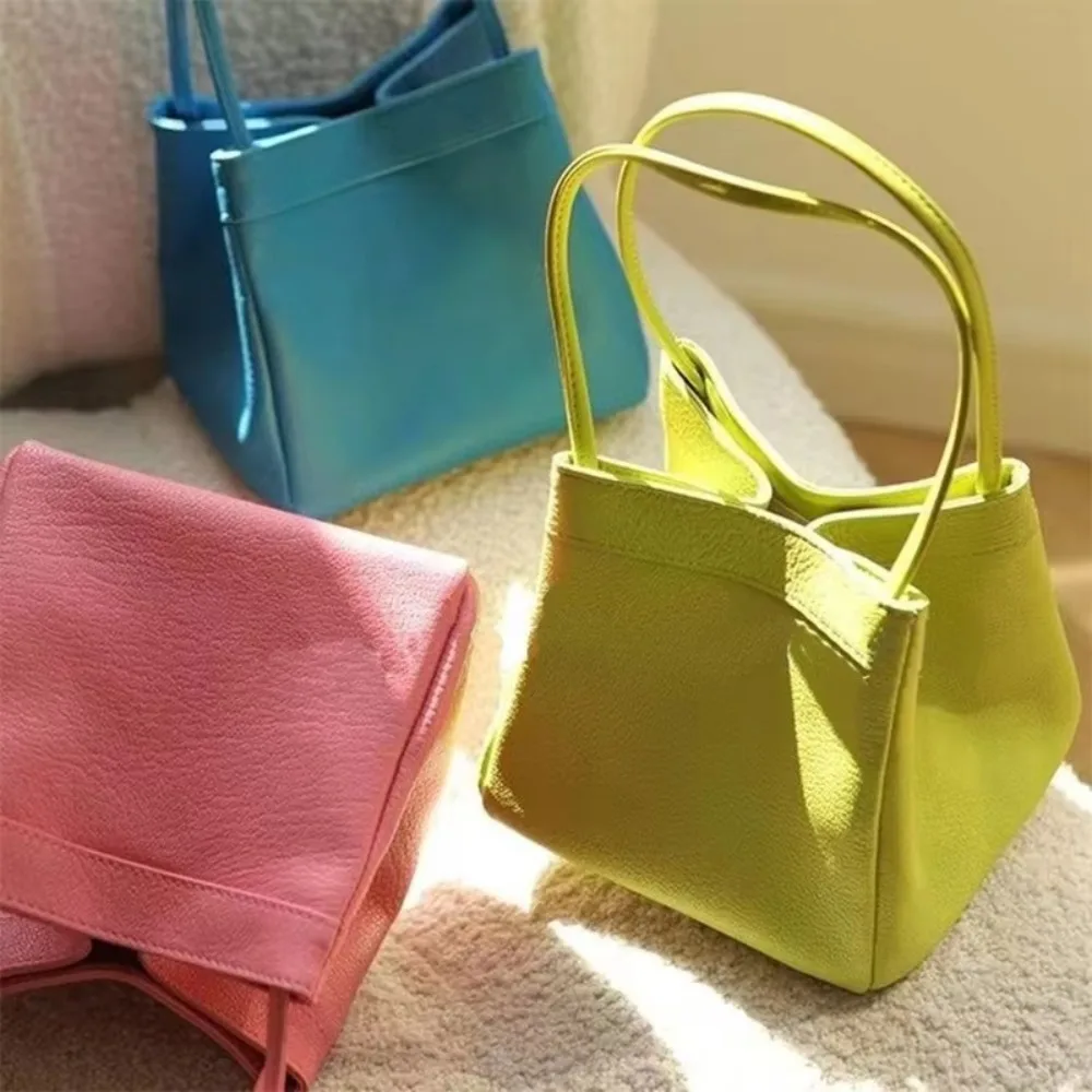 

Fashion Macaroon PU Bucket Bag High End Luxury Shoulder Bag Multiple Party Handbag for Women Ladies Crossbody Bag