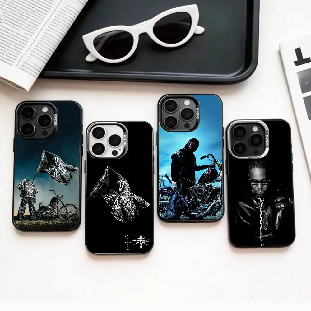 

R-Rapper D-Don T-Toliver Singer Phone Case For iPhone17,16,15,14,13,12,11 Plus,Pro Max Colored Silver Plated Inside Cover