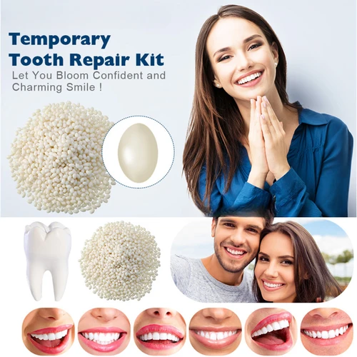 Imagen 2 del producto Juego de reparación dental temporal de 5/10/15/20ML, resina Dental, pegamento para dientes moldeable, maquillaje, modificación de dentaduras postizas, relleno de colmillos rotos