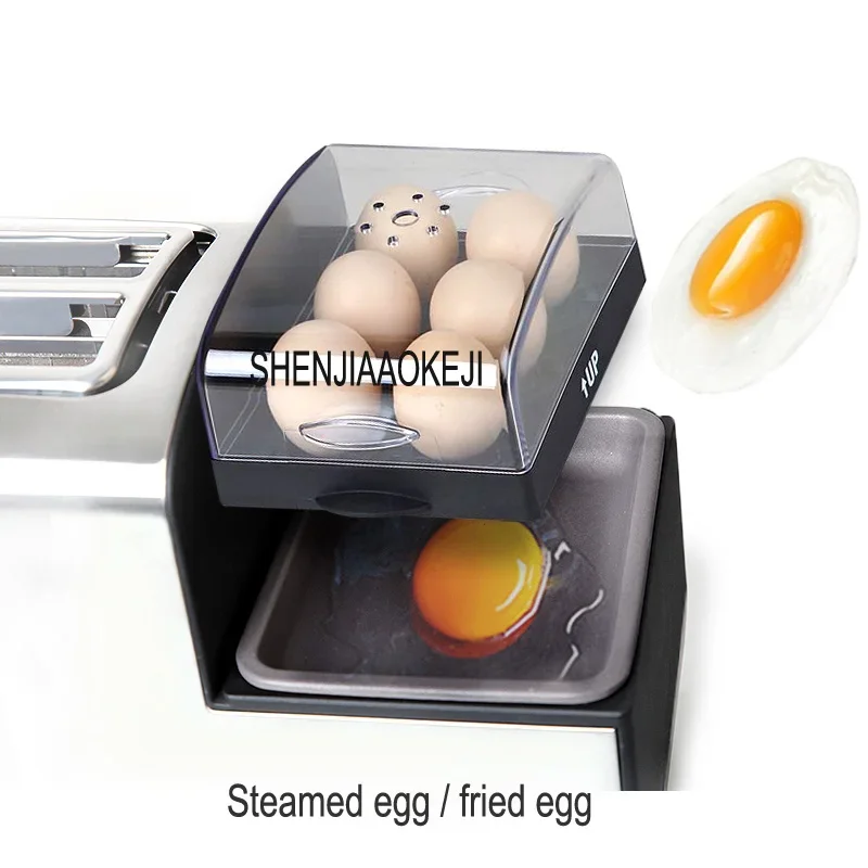 Nieuwe Hread Broodrooster Ontbijt Broodrooster Stomen En Koken Machine 100 V-240 V Multifunctionele Rvs Stoom Ei machine 1 Pc