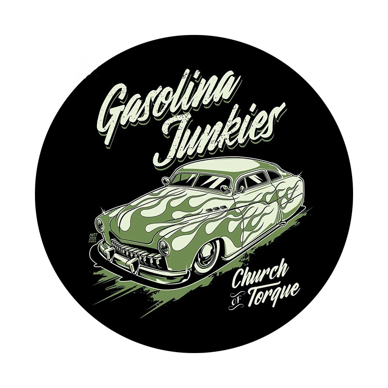 Gasoline Junkies Church Torque Car Stickers Waterproof Decal Trunk Motorcycle Surfboard Car Accessories