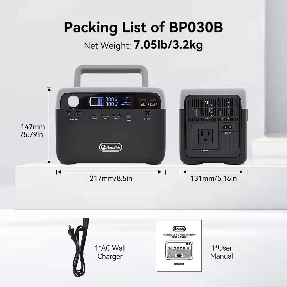 FlashFish BP030B محطة طاقة محمولة 300 واط مولد للطاقة الشمسية 230.4Wh LiFePO4 بطارية احتياطية منزلية للتخييم في الهواء الطلق موبايل باور #6