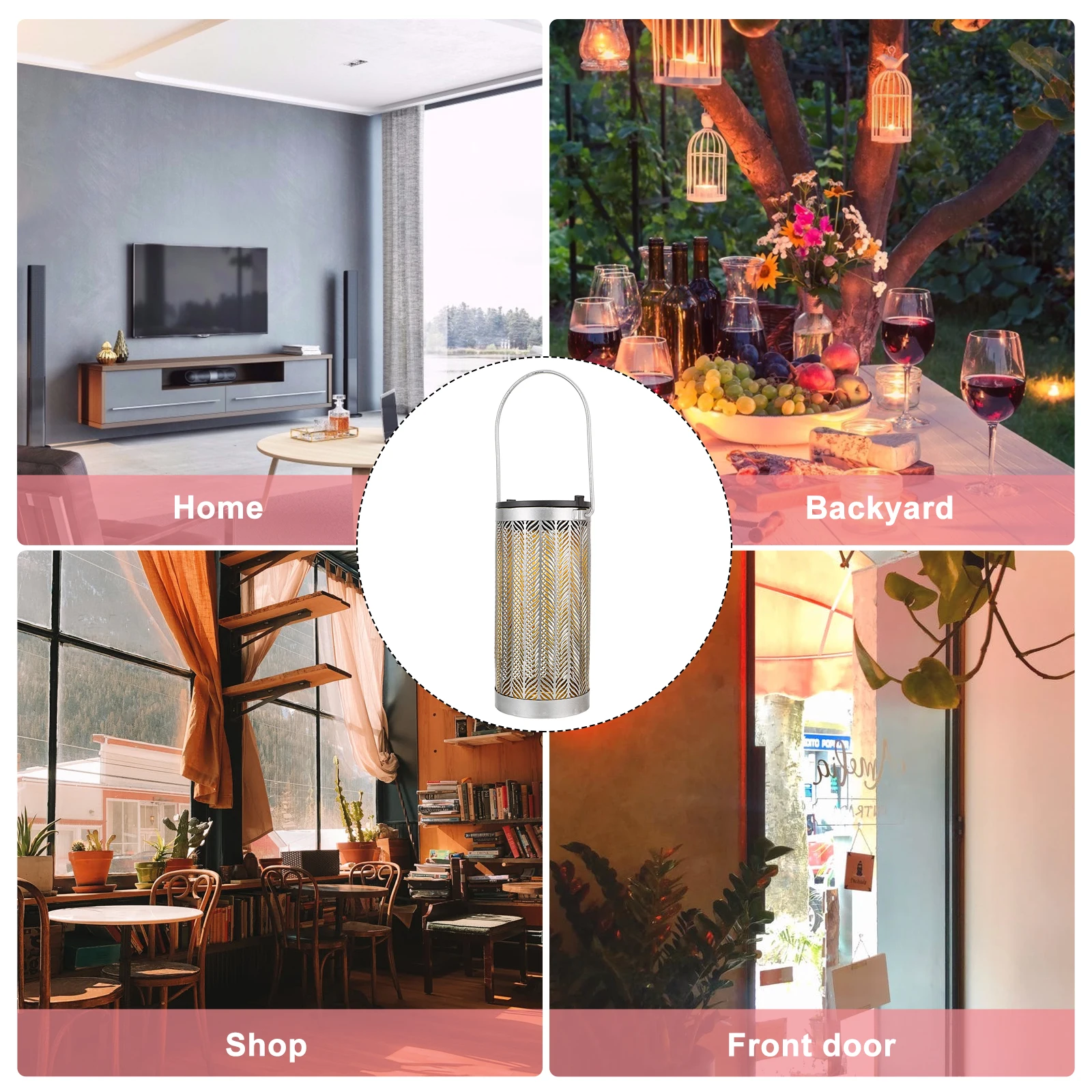 

Solar Garden Light Landscape Lighting Outdoor Lamp Lantern Lights Powered Lanterns Hanging