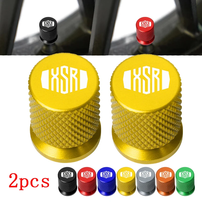 

Для мотоциклов YAMAHA XSR700 XSR900 XSR155 XSR 700 900 155 2022 2023 2024, 2 шт., колпачки на ниппели шин, крышки колесных шин, алюминий с ЧПУ