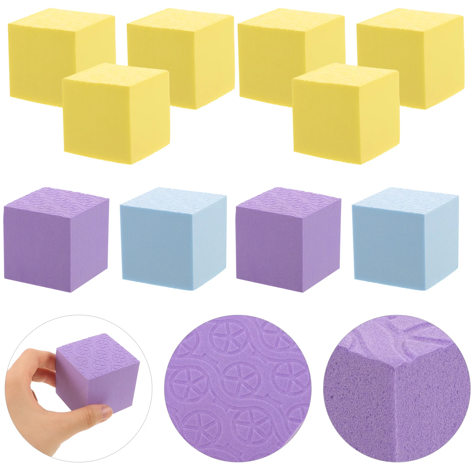 50pcs Craft Blocks Polystyrene Cube Colorful Square Brick DIY Craft for Flower Arranging Wedding Party Favors Decor ( ) 3.5CM