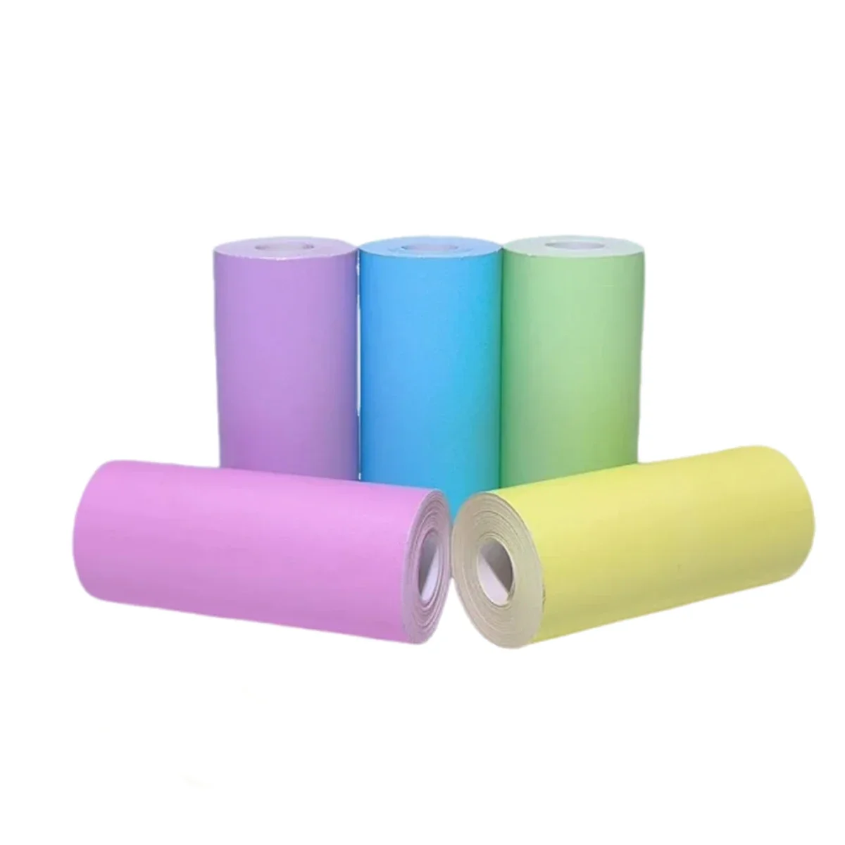 5 Color Paper Printer Thermal Paper Photo Rolls 57*25MM White Color Gift DIY Non-Adhesive Photo Print Rolls Mini Printer Paper