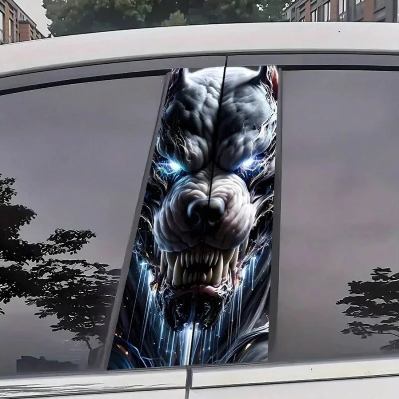 2 Lightning Animation Beast Vinyl Stickers, Shiny And Durable Fantasy Cartoon Animal Stickers, Easy-To-Stick Accessories
